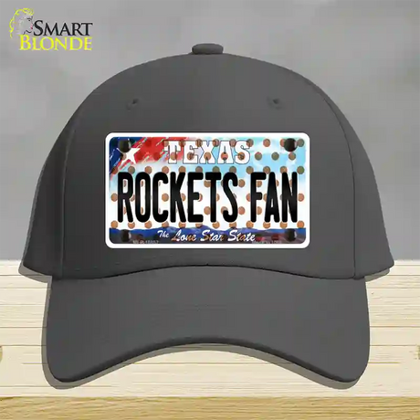 Rockets Fan Texas Novelty License Plate Hat Cotton / Charcoal