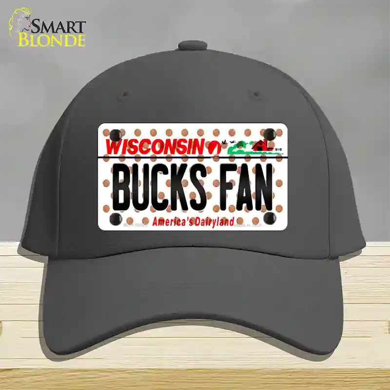 Bucks Fan Wisconsin Novelty License Plate Hat Cotton / Charcoal