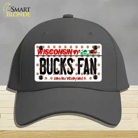 Bucks Fan Wisconsin Novelty License Plate Hat Cotton / Charcoal