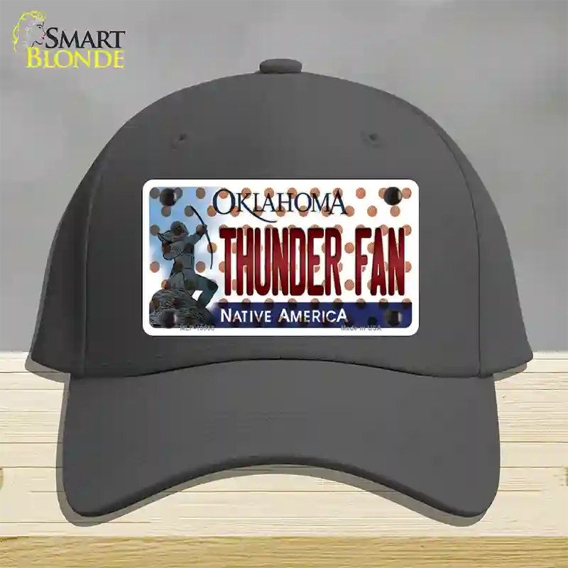 Thunder Fan Oklahoma Novelty License Plate Hat Cotton / Charcoal