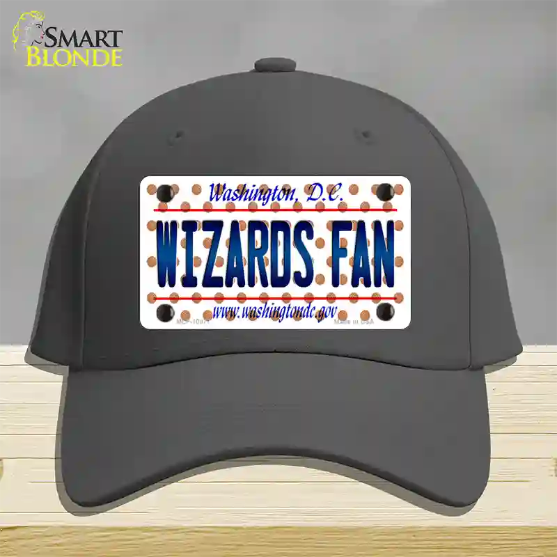 Wizards Fan Washington DC Novelty License Plate Hat Cotton / Charcoal