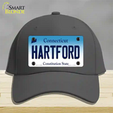 Hartford Connecticut Novelty License Plate Hat Cotton / Charcoal