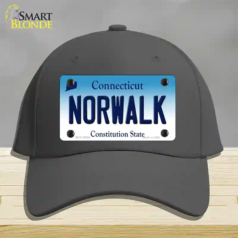 Norwalk Connecticut Novelty License Plate Hat Cotton / Charcoal