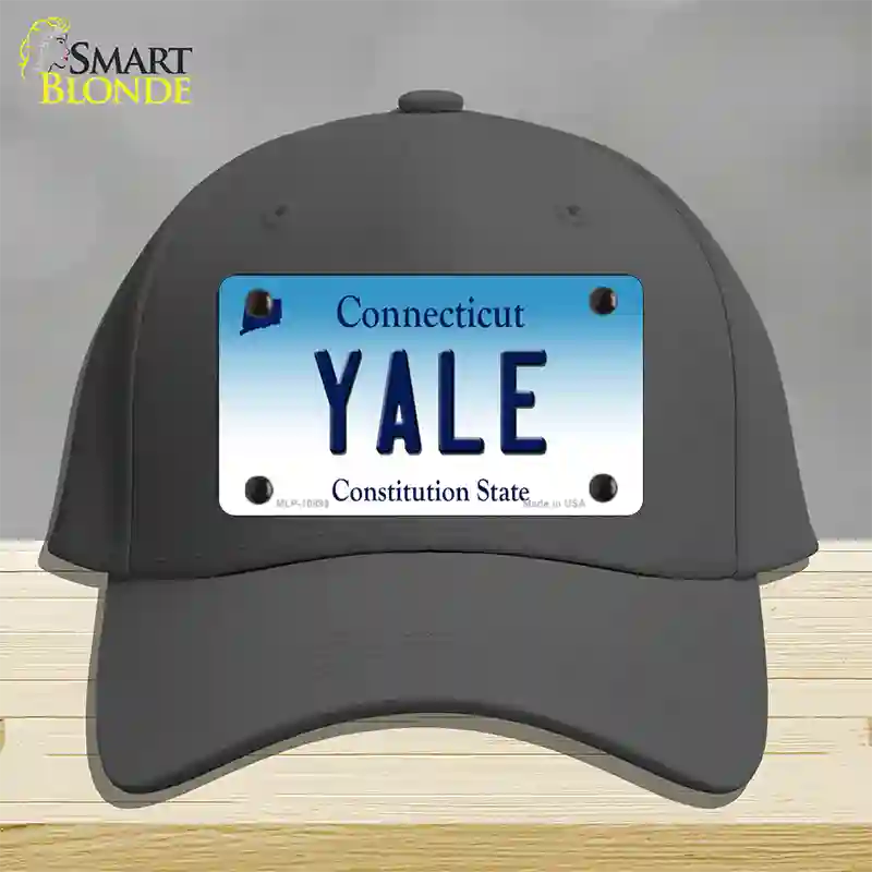 Yale Connecticut Novelty License Plate Hat Cotton / Charcoal