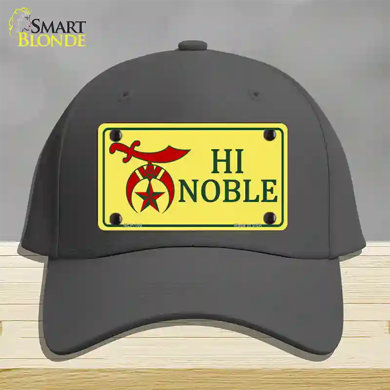 High Noble Novelty License Plate Hat Cotton / Charcoal