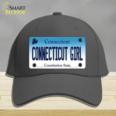 Connecticut Girl Connecticut Novelty License Plate Hat Cotton / Charcoal