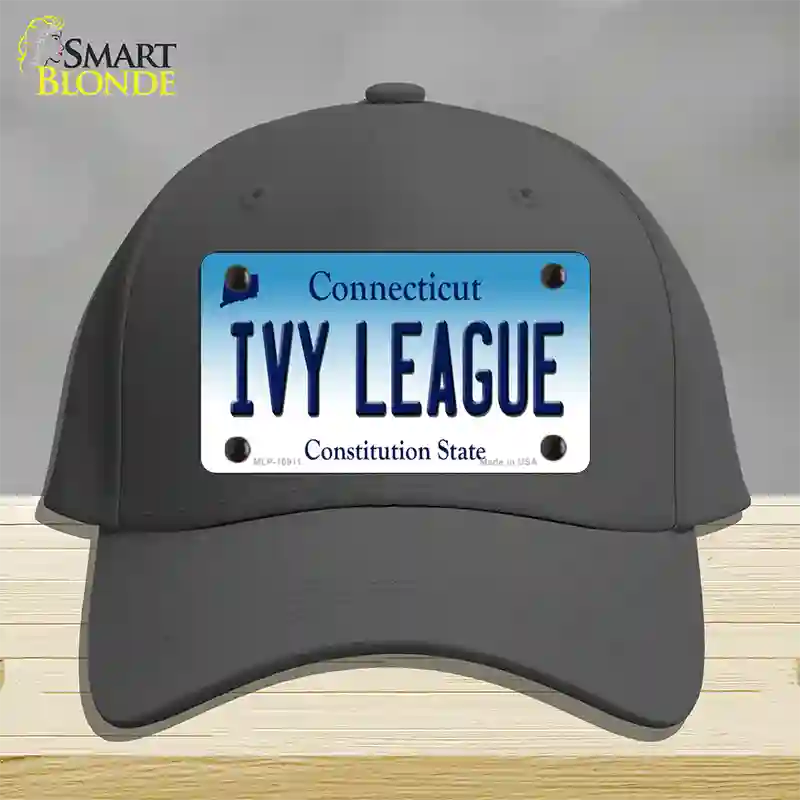 Ivy League Connecticut Novelty License Plate Hat Cotton / Charcoal