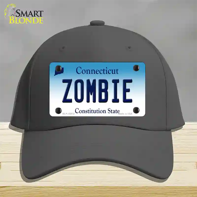 Zombie Connecticut Novelty License Plate Hat Cotton / Charcoal