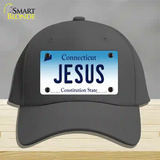 Jesus Connecticut Novelty License Plate Hat Cotton / Charcoal