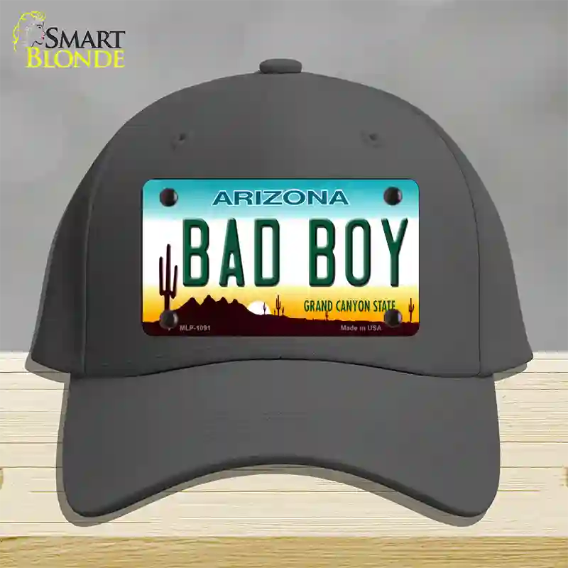 Arizona Bad Boy Novelty License Plate Hat Cotton / Charcoal