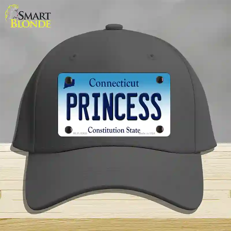 Princess Connecticut Novelty License Plate Hat Cotton / Charcoal