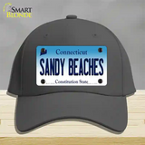 Sandy Beaches Connecticut Novelty License Plate Hat Cotton / Charcoal