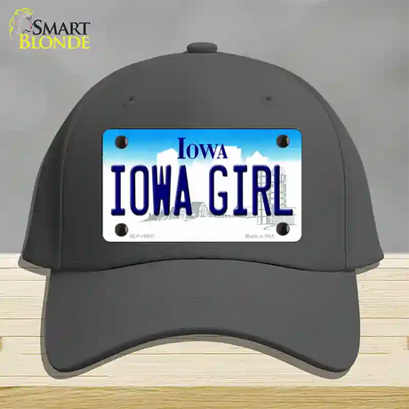 Iowa Girl Iowa Novelty License Plate Hat Cotton / Charcoal