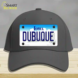 Dubuque Iowa Novelty License Plate Hat Cotton / Charcoal