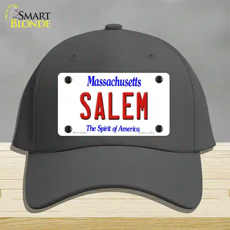 Salem Massachusetts Novelty License Plate Hat Cotton / Charcoal