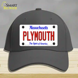 Plymouth Massachusetts Novelty License Plate Hat Cotton / Charcoal