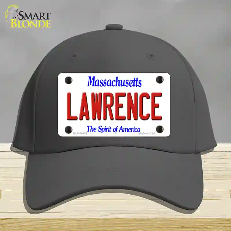 Lawrence Massachusetts Novelty License Plate Hat Cotton / Charcoal