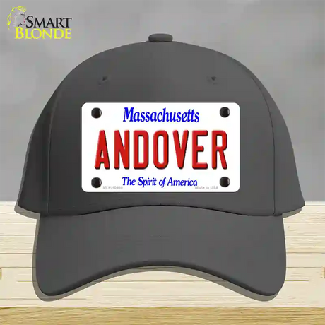 Andover Massachusetts Novelty License Plate Hat Cotton / Charcoal