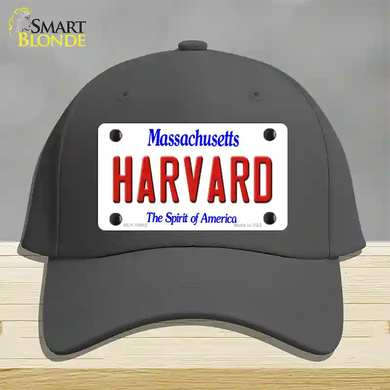 Harvard Massachusetts Novelty License Plate Hat Cotton / Charcoal