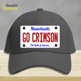 Go Crimson Massachusetts Novelty License Plate Hat Cotton / Charcoal