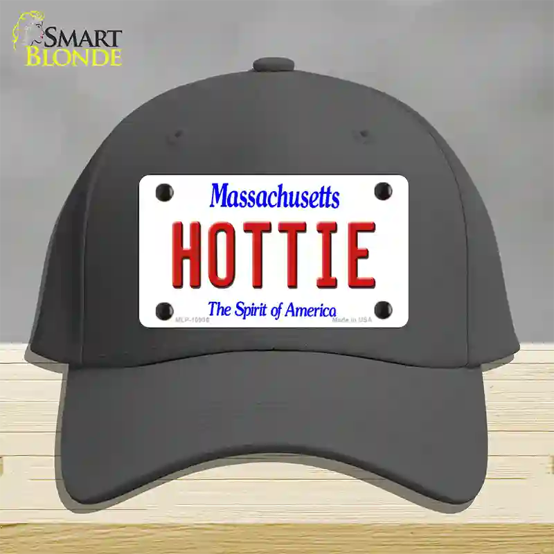 Hottie Massachusetts Novelty License Plate Hat Cotton / Charcoal