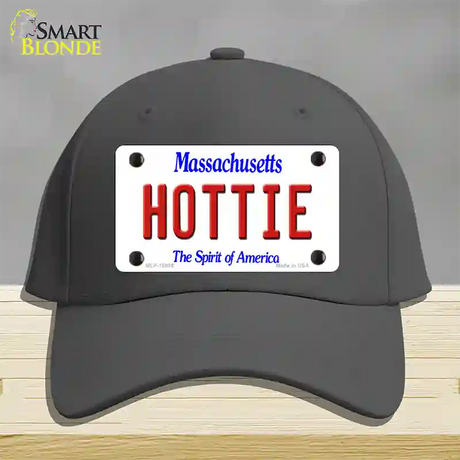 Hottie Massachusetts Novelty License Plate Hat Cotton / Charcoal