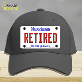 Retired Massachusetts Novelty License Plate Hat Cotton / Charcoal