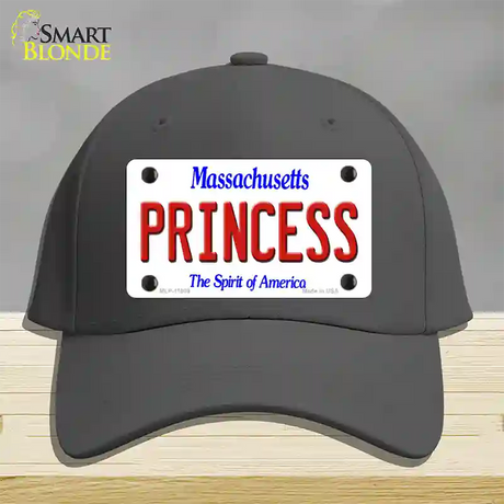 Princess Massachusetts Novelty License Plate Hat Cotton / Charcoal