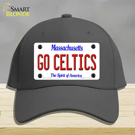 Go Celtics Massachusetts Novelty License Plate Hat Cotton / Charcoal