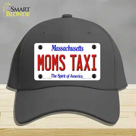 Moms Taxi Massachusetts Novelty License Plate Hat Cotton / Charcoal