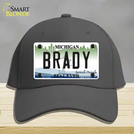 Brady Michigan Novelty License Plate Hat Cotton / Charcoal