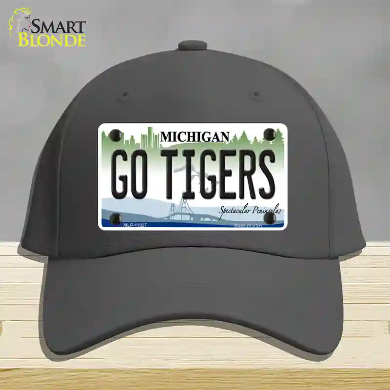 Go Tigers Michigan Novelty License Plate Hat Cotton / Charcoal