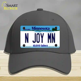 N Joy MN Minnesota Novelty License Plate Hat Cotton / Charcoal