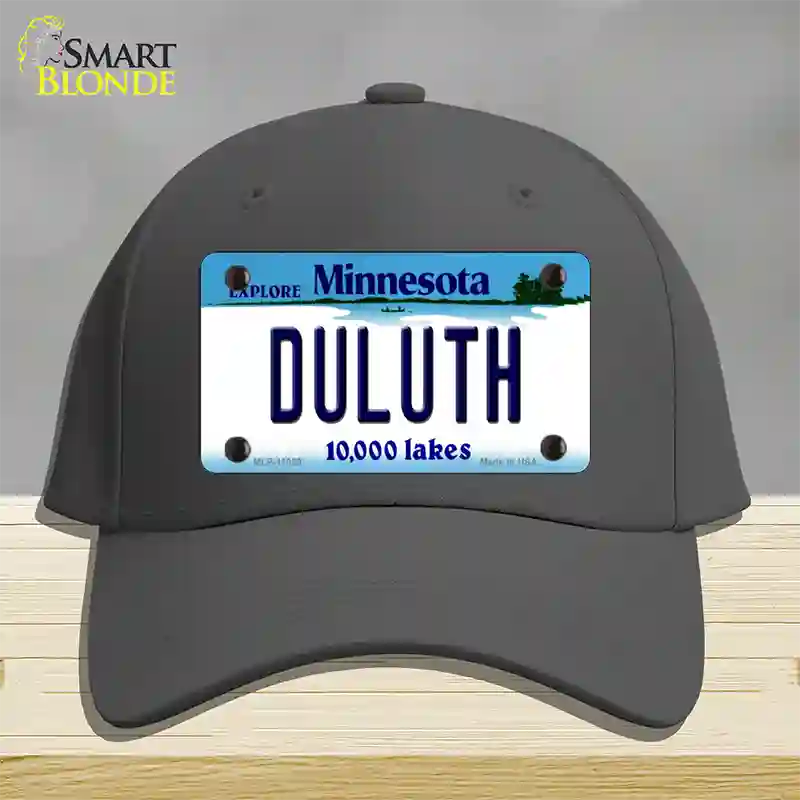 Duluth Minnesota State Novelty License Plate Hat Cotton / Charcoal