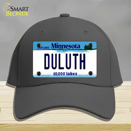 Duluth Minnesota State Novelty License Plate Hat Cotton / Charcoal