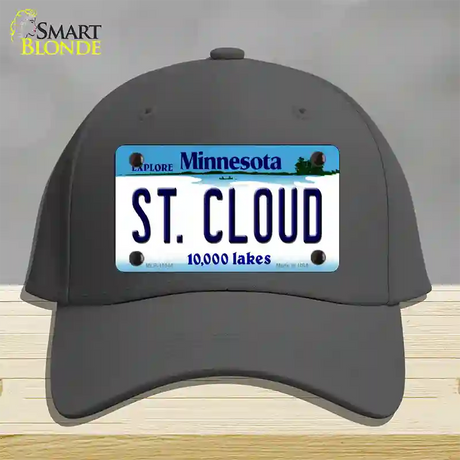 St Cloud Minnesota State Novelty License Plate Hat Cotton / Charcoal