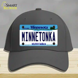 Minnetonka Minnesota State Novelty License Plate Hat Cotton / Charcoal