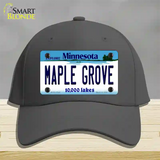 Maple Grove Minnesota State Novelty License Plate Hat Cotton / Charcoal