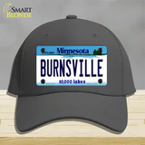 Burnsville Minnesota State Novelty License Plate Hat Cotton / Charcoal