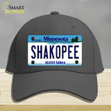 Shakopee Minnesota State Novelty License Plate Hat Cotton / Charcoal