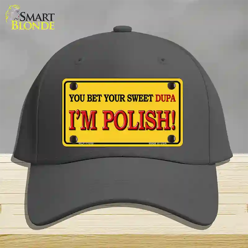 Im Polish Yellow Novelty License Plate Hat Cotton / Charcoal