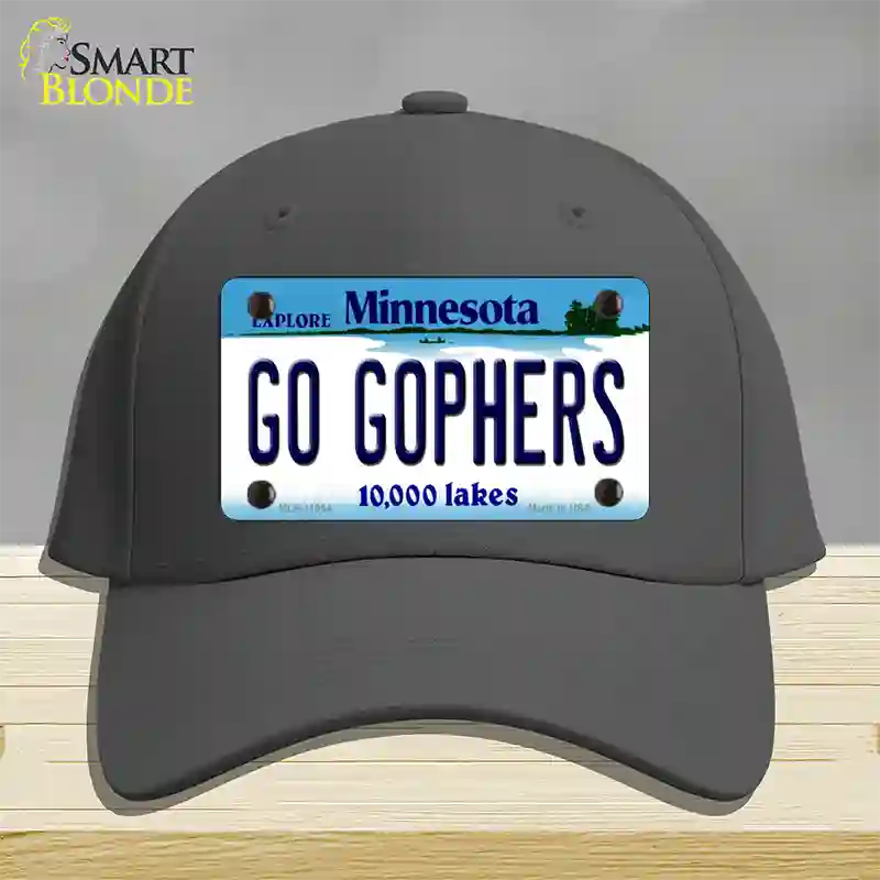 Go Gophers Minnesota State Novelty License Plate Hat Cotton / Charcoal