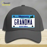 Grandma Minnesota State Novelty License Plate Hat Cotton / Charcoal