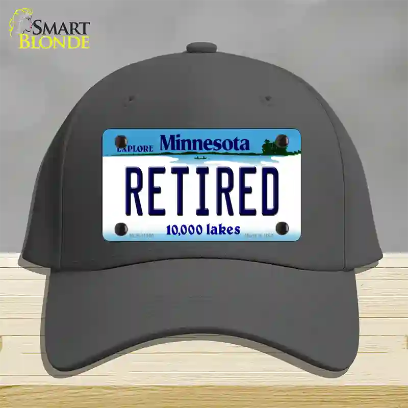 Retired Minnesota State Novelty License Plate Hat Cotton / Charcoal