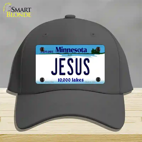 Jesus Minnesota State Novelty License Plate Hat Cotton / Charcoal