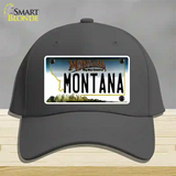 Montana State Novelty License Plate Hat Cotton / Charcoal