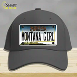 Montana Girl State Novelty License Plate Hat Cotton / Charcoal