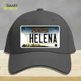 Helena Montana State Novelty License Plate Hat Cotton / Charcoal