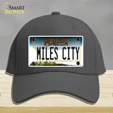 Miles City Montana State Novelty License Plate Hat Cotton / Charcoal