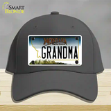 Grandma Montana State Novelty License Plate Hat Cotton / Charcoal